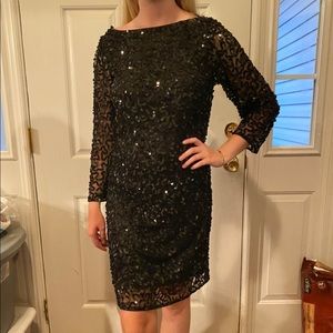 Black sequined dress size 6 (no tags)